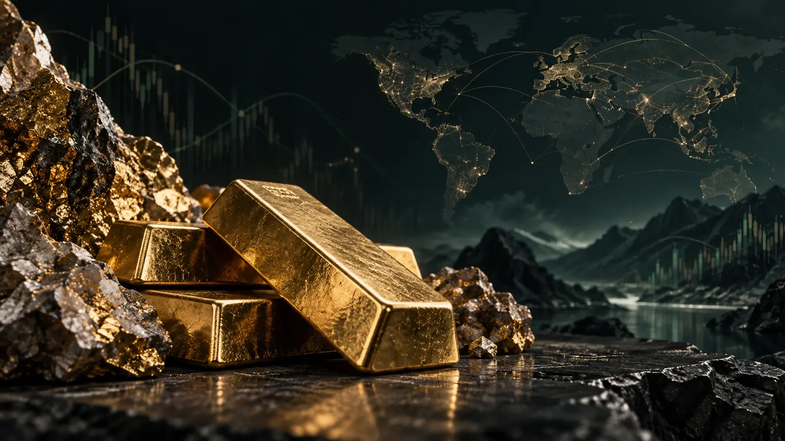 Gold, natural mineral textures and global macroeconomic networks